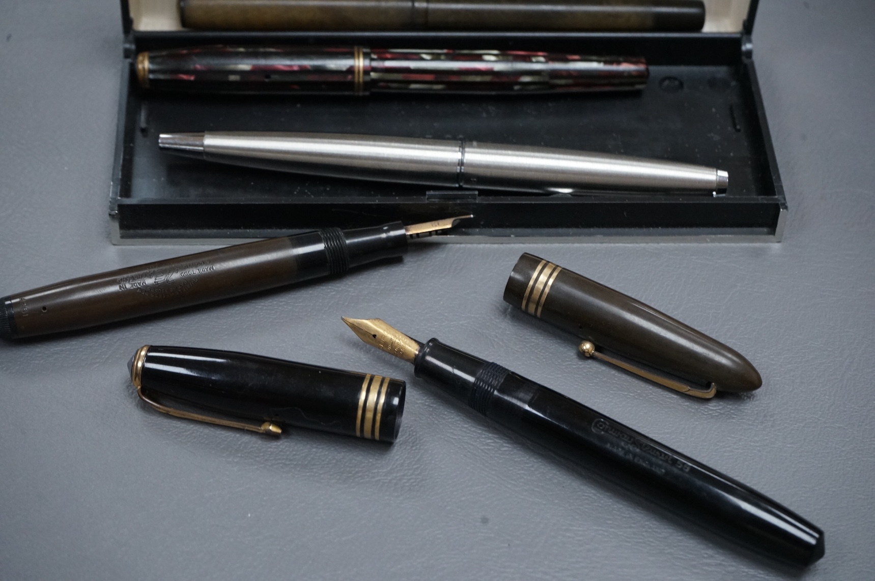 A quantity of pens to include Parker and Watermans